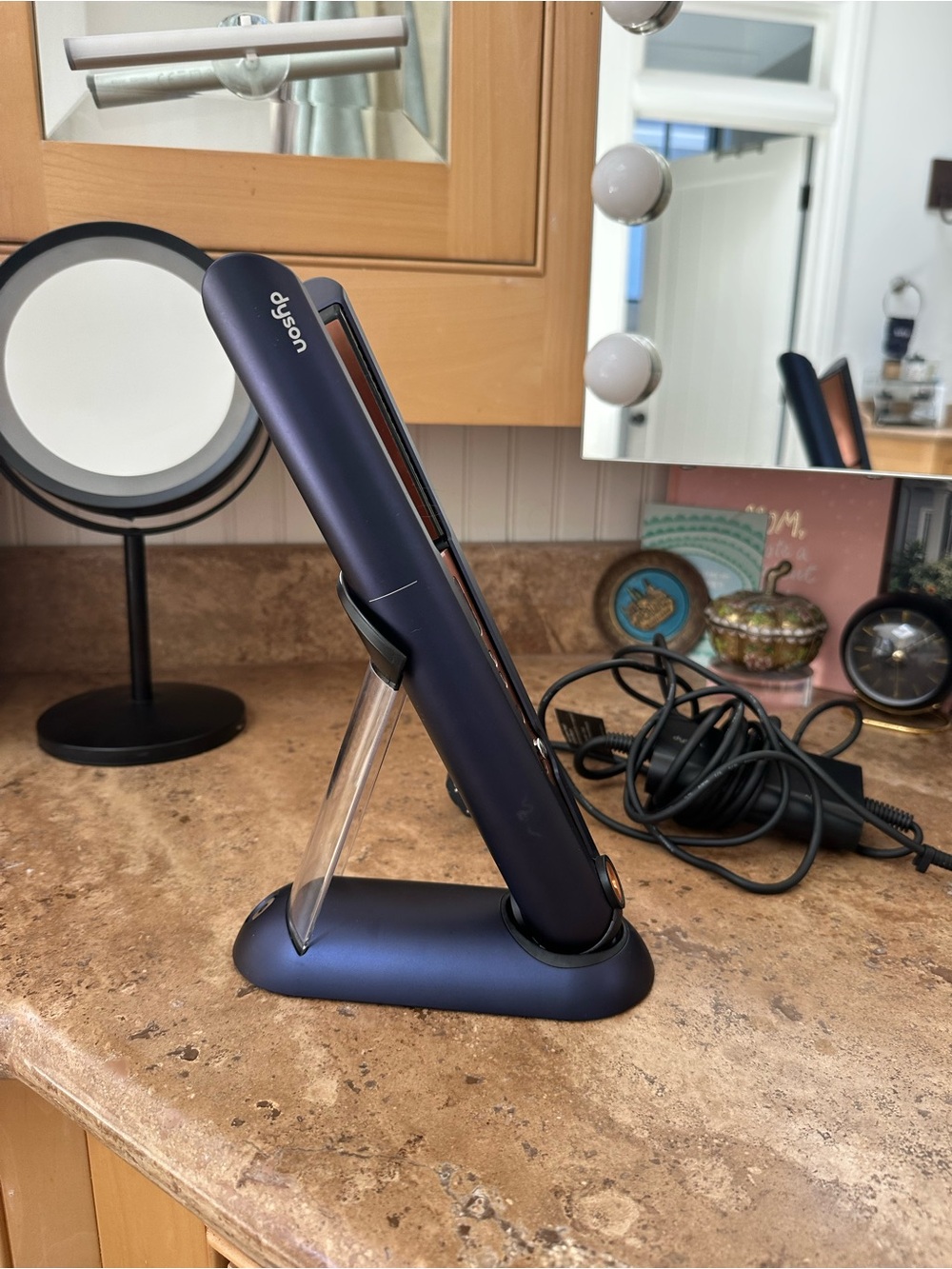 Dyson Navy Blue and Copper Cordless Hair Straightener - Picture 2 of 5